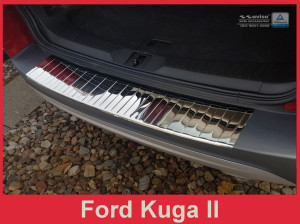 Achterbumperbeschermer | Ford | Kuga 13-16 5d suv. / Kuga 16- 5d suv. | korte versie | RVS chroom