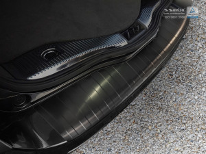 Achterbumperbeschermer | geschikt voor Ford | Mondeo Wagon 14- 5d sta. | RVS zwart
