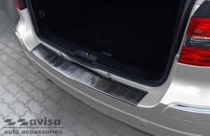 Achterbumperbeschermer | Mercedes-Benz | B-klasse 05-08 5d mpv. | Ribs | RVS zwart