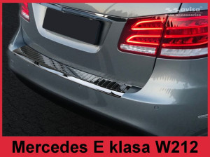 Achterbumperbeschermer | geschikt voor Mercedes-Benz | E-klasse Estate 13- 5d sta. | RVS zwart Glanzend