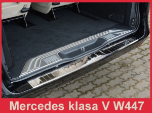 Achterbumperbeschermer | Mercedes V-Klasse 2014- | korte versie | MIRROR