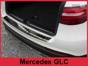 Achterbumperbeschermer | geschikt voor Mercedes-Benz | GLC-klasse 2015-2022 5d suv X253 | RVS zwart zijdeglans