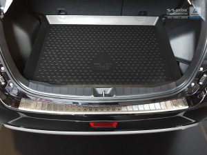 Achterbumperbeschermer | Mitsubishi ASX Crossover 2010- | RVS zilver