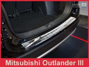 Achterbumperbeschermer | Mitsubishi | Outlander 15- 5d suv. | RVS chroom