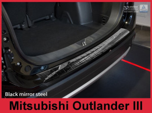 Achterbumperbeschermer | Mitsubishi | Outlander 15- 5d suv. | RVS zwart
