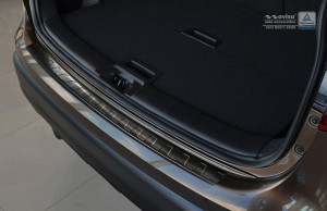 Achterbumperbeschermer | geschikt voor Nissan | Qashqai 14-17 5d suv. | Ribs | RVS zwart