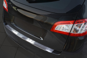 Achterbumperbeschermer | geschikt voor Peugeot | 508 SW 10-14 5d sta. / 508 SW 14-18 5d sta. | Ribs | RVS rvs zilver