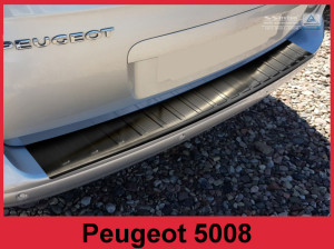 Achterbumperbeschermer | geschikt voor Peugeot | 5008 09-13 5d mpv. / 5008 13-17 5d mpv. | RVS zwart