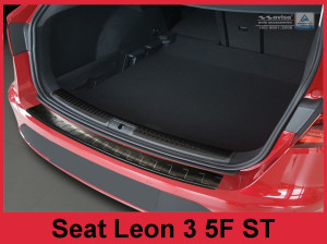 Achterbumperbeschermer | geschikt voor Seat | Leon ST 13-17 5d sta. / Leon ST 17- 5d sta. | RVS zwart