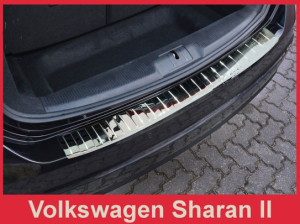 Achterbumperbeschermer | Seat Alhambra II 2010- / geschikt voor Volkswagen Sharan II 2010- | MIRROR
