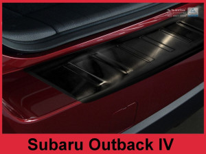 Achterbumperbeschermer | geschikt voor Subaru | Outback 09-13 5d sta. / Outback 13-15 5d sta. | RVS zwart