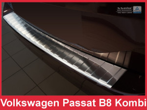 Achterbumperbeschermer | geschikt voor Volkswagen | Passat Variant 14- 5d sta. | RVS rvs zilver Zijdeglans