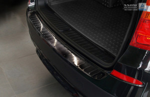 Achterbumperbeschermer | geschikt voor BMW X3 2010-2014 RVS geprofileerd/ribbed
