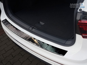 Achterbumperbeschermer | geschikt voor Volkswagen | Tiguan 16- 5d suv. / Tiguan Allspace 17- 5d suv. | RVS zwart zijdeglans