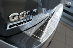 Achterbumperbeschermer | geschikt voor Volkswagen Golf Sportsvan 2014- | RVS zilver