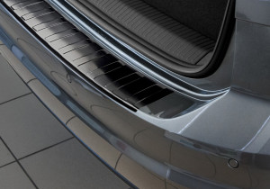 Achterbumperbeschermer | geschikt voor Volkswagen Golf Sportsvan 2014- | RVS zwart