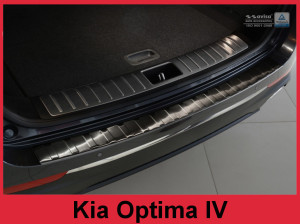 Achterbumperbeschermer | Kia Optima IV Combi 2016- | zwart