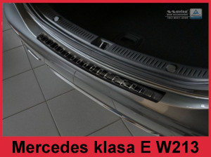 Achterbumperbeschermer | geschikt voor Mercedes-Benz | E-klasse 2016-2020 4d sed. | RVS zwart