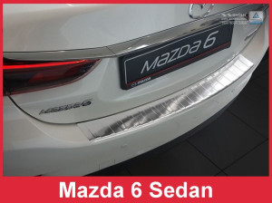 Achterbumperbeschermer | geschikt voor Mazda | 6 13-15 4d sed. / 6 15- 4d sed. | RVS rvs zilver