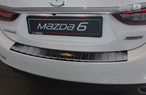 Achterbumperbeschermer | geschikt voor Mazda 6 Sedan 2012- | RVS zwart