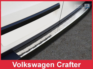 Achterbumperbeschermer | geschikt voor Volkswagen | Crafter Kombi 17- 4d bus. | RVS rvs zilver