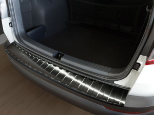 Achterbumperbeschermer | geschikt voor Skoda | Karoq 18-22 5d suv | RVS zwart Zijdeglans