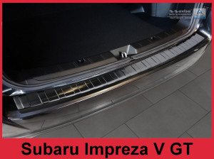 Achterbumperbeschermer | geschikt voor Subaru | Impreza 17- 5d hat. | RVS zwart