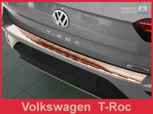 Achterbumperbeschermer | Volkswagen | T-Roc 17- 5d suv. | RVS koper Ribs