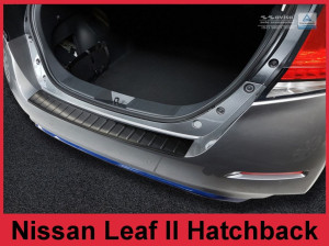 Achterbumperbeschermer | geschikt voor Nissan | Leaf 17- 5d hat. | RVS zwart