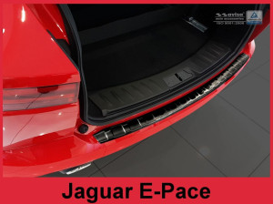 Achterbumperbeschermer geschikt voor Jaguar E-Pace 17-20 5d suv | Zwart | silky | RVS
