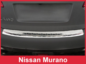 Achterbumperbeschermer | geschikt voor Nissan | Murano 08-10 5d suv. / Murano 10-15 5d suv. | RVS rvs zilver