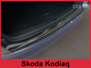 Achterbumperbeschermer | geschikt voor Skoda | Kodiaq 17- 5d suv. | RVS zwart
