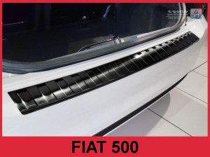 Achterbumperbeschermer | Fiat | 500 15- 3d hat. / Freemont 11- 5d mpv. | RVS zwart