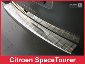 Achterbumperbeschermer Avisa geschikt voor Toyota Proace Verso 16- 4d bus | Peugeot Traveller 16- 4d bus | Citroen Spacetourer 17-22 4d bus | Opel Vivaro Combi 19- 4d bus | Roestvrij staal | silky