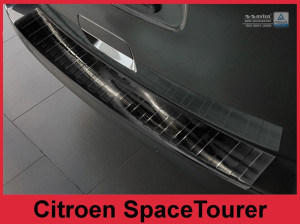 Achterbumperbeschermer Avisa geschikt voor Toyota Proace Verso 16- 4d bus | Peugeot Traveller 16- 4d bus | Citroen Spacetourer 17-22 4d bus | Opel Vivaro Combi 19- 4d bus | Zwart | silky | RVS