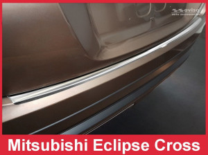 Achterbumperbeschermer | geschikt voor Mitsubishi | Eclipse Cross 17-21 5d suv. / Eclipse Cross 21- 5d suv. | RVS rvs zilver
