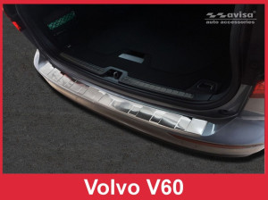 Achterbumperbeschermer | geschikt voor Volvo | V60 18- 5d sta. | RVS rvs zilver Zijdeglans