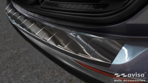 Achterbumperbeschermer | geschikt voor Volvo | V60 18- 5d sta. | RVS zwart