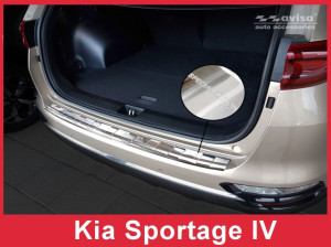 Achterbumperbeschermer | geschikt voor Kia | Sportage 18- 5d suv. | RVS rvs zilver Zijdeglans