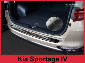 Achterbumperbeschermer | geschikt voor Kia | Sportage 18- 5d suv. | RVS zwart Zijdeglans