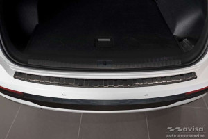 Achterbumperbeschermer | geschikt voor Audi | Q3 18- 5d suv. | Ribs | RVS | zwart