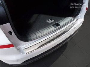 Achterbumperbeschermer | geschikt voor Hyundai | Tucson 18- 5d suv. | Ribs | RVS rvs zilver