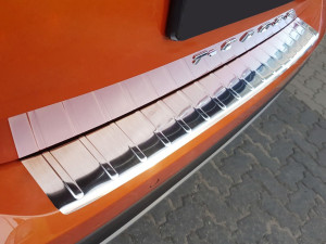 Achterbumperbeschermer | geschikt voor Volkswagen | T-Cross 18- 5d hat. | Ribs | RVS rvs zilver