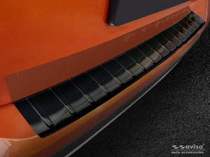 Achterbumperbeschermer | geschikt voor Volkswagen | T-Cross 18- 5d hat. | Ribs | RVS zwart