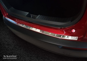 Achterbumperbeschermer | geschikt voor Mazda | CX-30 19- 5d suv. | Ribs | RVS rvs zilver