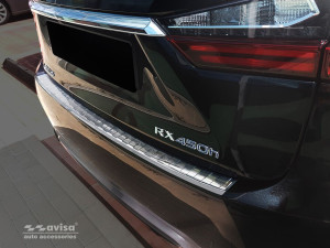 Achterbumperbeschermer | geschikt voor Lexus | RX 15-19 5d suv. | Ribs | RVS rvs zilver