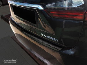 Achterbumperbeschermer | Lexus | RX 15-19 5d suv. | Ribs | RVS zwart