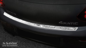 Achterbumperbeschermer | geschikt voor Mercedes-Benz | C-klasse Coupé 15-18 2d cou. / C-klasse Coupé 18- 2d cou. | AMG | Ribs | RVS rvs zilver