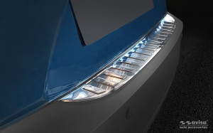 Achterbumperbeschermer | geschikt voor Mazda | CX-3 15-18 5d suv. / CX-3 18- 5d suv. | Ribs | RVS rvs zilver