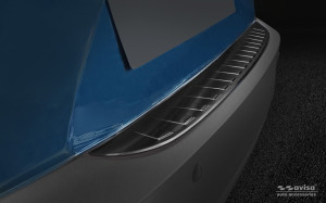 Achterbumperbeschermer | geschikt voor Mazda | CX-3 15-18 5d suv. / CX-3 18- 5d suv. | Ribs | RVS zwart